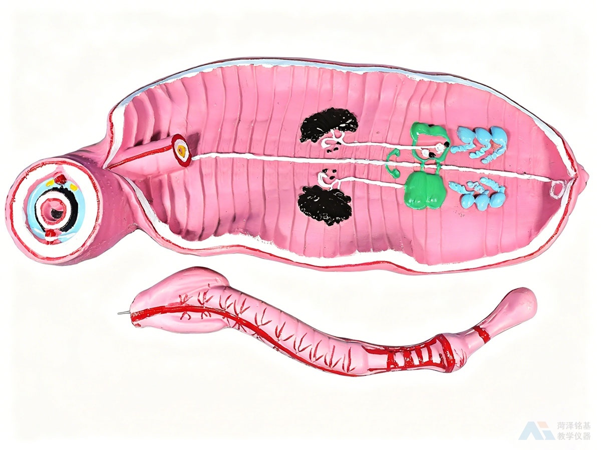 蚯蚓解剖模型 拆解图